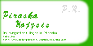 piroska mojzsis business card